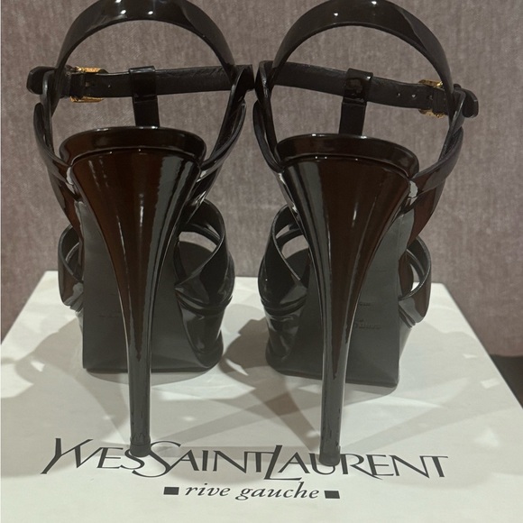 Black ysl tribute sandals - Picture 3 of 4